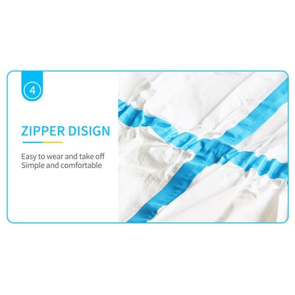 Крышка стороны работы защитного костюма анти- пыли устранимая водоустойчивая химическая