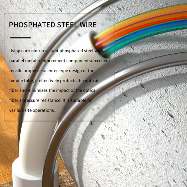 Outdoor Drop Armoured Fiber Optical Cable HXCOWO FTTX Solution GYXTW 4 6 8 12 Cores