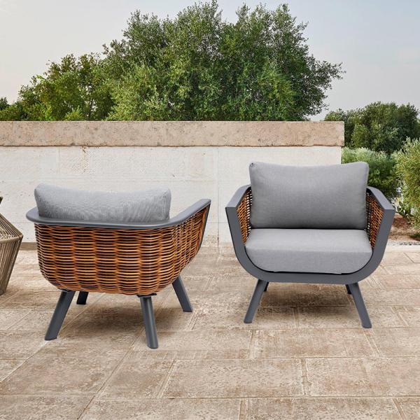 Conjunto de móveis de jardim de rotão PE