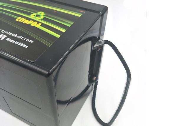 Black 12 Volt Lithium Caravan Batteries , Lifepo4 Battery 12v 200ah For Solar Power
