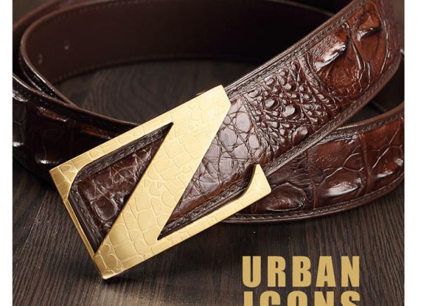 Factory price fashion casual belt stainless alloy buckle crocodile belts