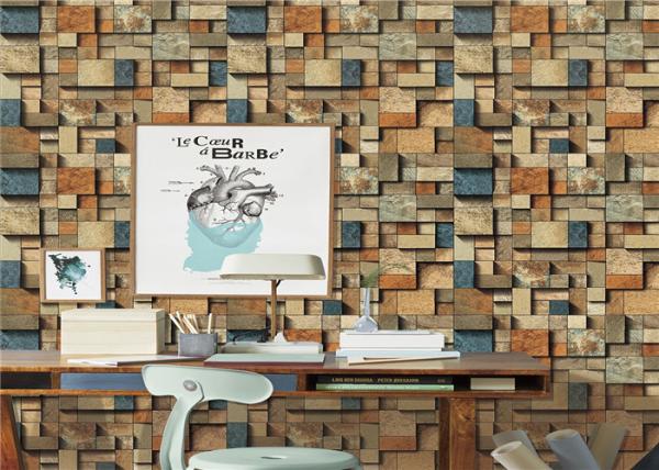 Fireproof Removable Brick Look Wallpaper Non - Pasted For Household