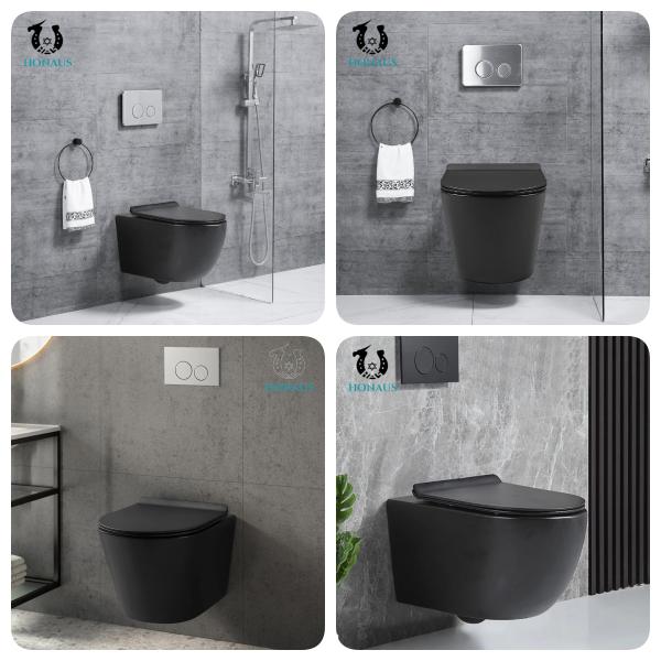Stylish Wall Hung Toilet Bowl High quality Ceramic Two end Flushing 3 to 4.5L Flow Rate