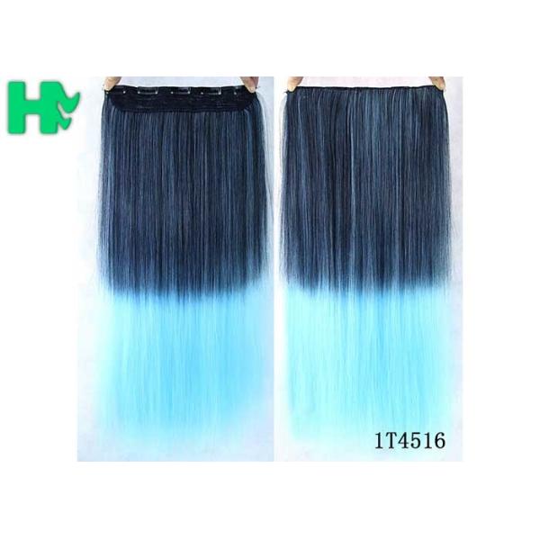 High Temperature Fiber Red Synthetic Hair Extension Natural Curly