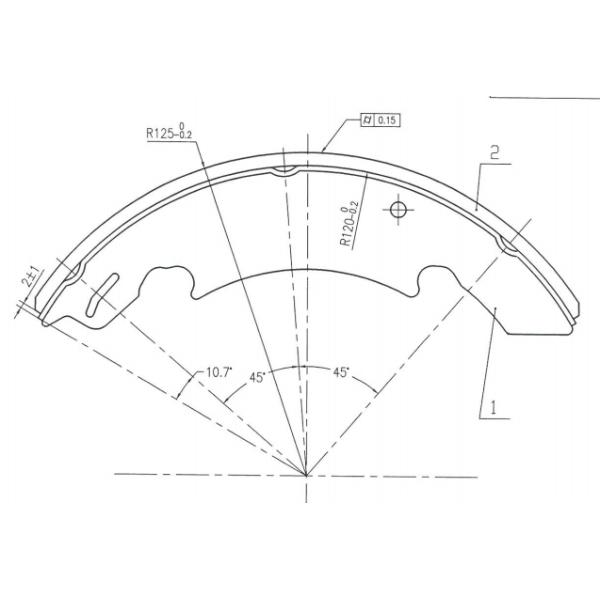 ЕС 200*40mm 7 дюймов тормозные колоды 9 дюймов механические для Semi трейлеров