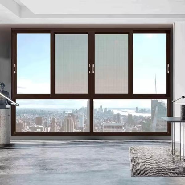 Ventanas corredizas de aluminio comerciales personalizadas para protección contra insectos