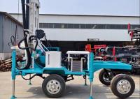 Large Horsepower Diesel Engine Water Well Drilling Rig Machine Wheels Mounted For 150 Meters Depth Drilling