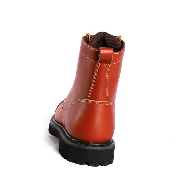Nylon Fabric Steel Toe Safety Shoes Good Year Rubber Sole Smooth Cow Leather