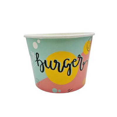 Um balde de pipoca de papel descartável de parede única 32oz 46oz 64oz