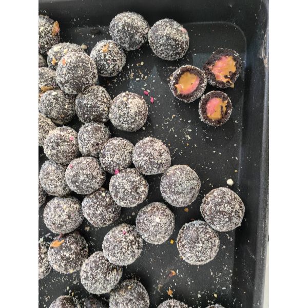 Automatic Frozen Ball Production Line - Professional Equipment for Raspberry Jam & Dark Chocolate Filling Balls