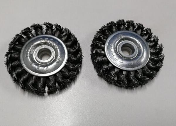 12.7MM Arbor Hole Knotted Wire Brush High Elongation Carbon Steel Wire Material