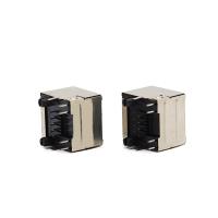 le port 1x1 a protégé le connecteur femelle de Jack 8P8C RJ45 avec Jack modulaire mené