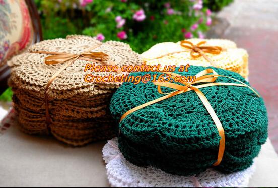 Handmade crochet Pure manual processing wool woven mat cup mat, handmade cup mat