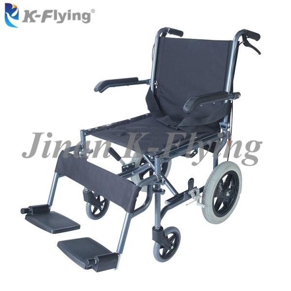 Aluminm Alloy Backrest Manual Foldable Wheelchair Adult Disabled