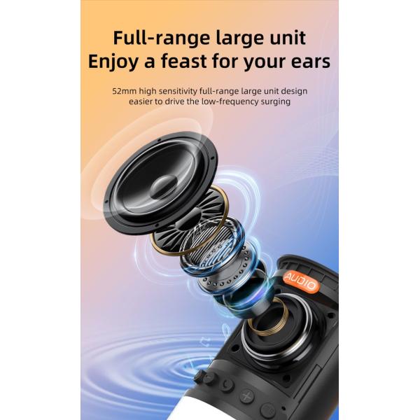 Portable Bluetooth Speakers 15W IP66 Waterproof Wireless Speaker With Multiple Music Modes