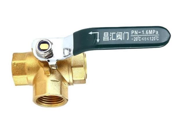 0.8MPa FXF Nickel Plated 3 Way 3/4 Brass Ball Valve