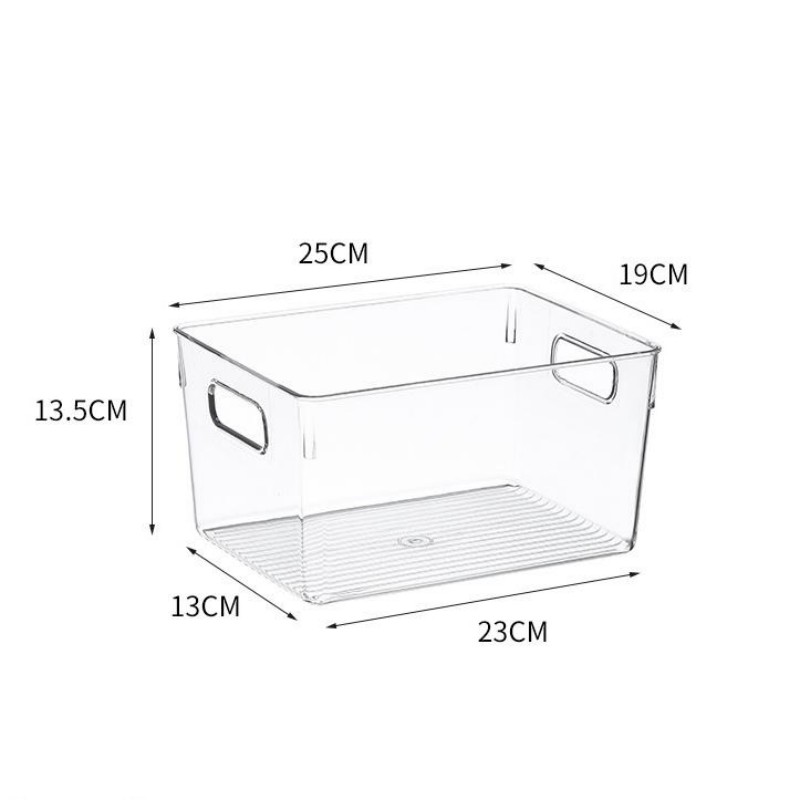 Desktop Acrylic Transparent Cosmetic Mask Storage Box Bathroom Bathroom Oversized Handle Storage Basket