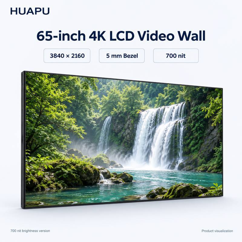 65 4K 700 Nit LCD Video Wall Display LCD Meeting Room Display Screen