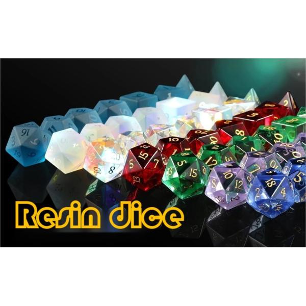 Многоцветный смоловый материал набор костей#Rpg#Dnd#Coc Прозрачный