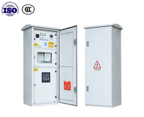 Gabinete de distribución de CC fotovoltaica para exteriores de metal OEM con superficie con recubrimiento en polvo