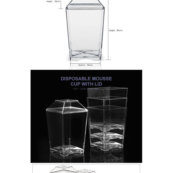 Europe pack bpa free food plastic Eco-Friendly disposable cake containers