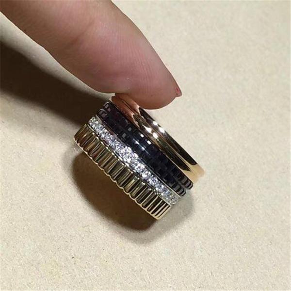 Jewelry factory in Shenzhen, China Br wide ring 18k white gold yellow gold rose gold diamond ring