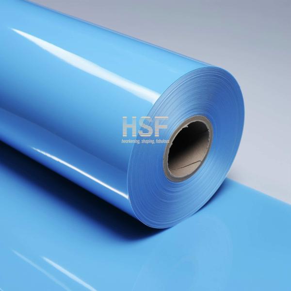 120uM Opaque Blue PE Release Film Roll Silicone UV Cured