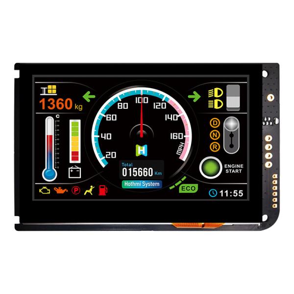 4,3 affichage capacitif de TFT LCD 800x480 d'écran tactile d'UART de pouce AVEC LE TABLEAU de CONTRÔLE d'affichage à cristaux liquides