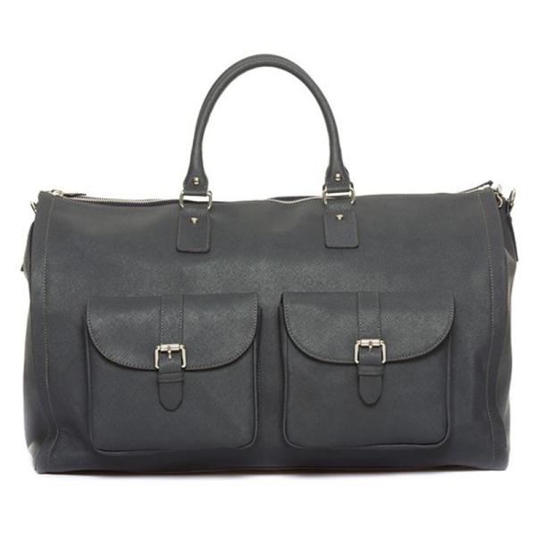 Luxury Casual Men'S Leather Garment Weekender Bag For Weekend Getaway / Business Trip