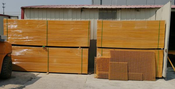Mesh Molded Yellow Frp Grp Grating Textile Dyeing Anti Slip 38mm