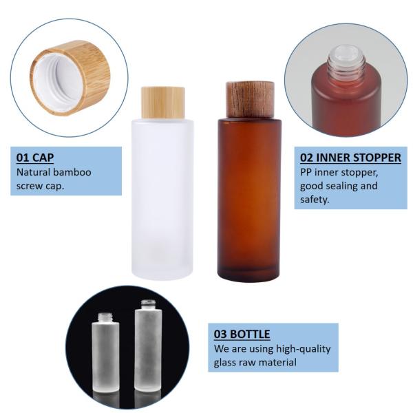 40/410 120ml 41mm Glass Cosmetic Bottles 4 Oz Clear Glass Spray Bottles SGS