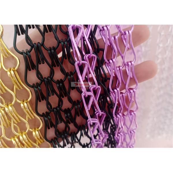1.6x20mm Anodized Aluminum Chain Curtains For Architectural Wall Decoration
