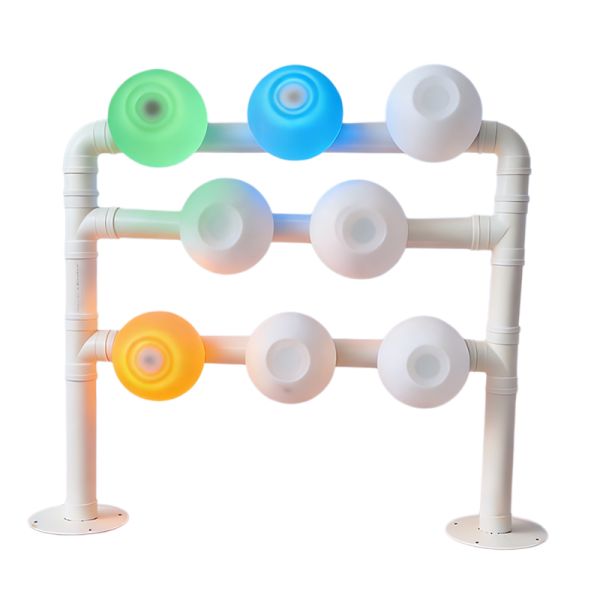 LED Interactive Whack-A-Mole Wall Game With Music For Educational Reaction Training Durable Plastic Construction