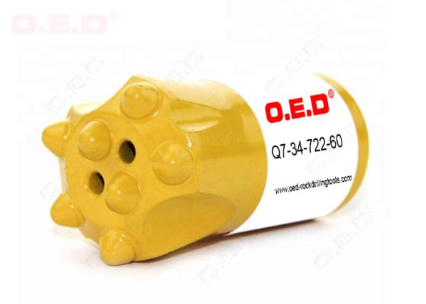 ISO 34mm Small Rock Drill Bits 6 Buttons Tapered Button Bit For Granite