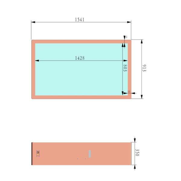 HDMI VGA Transparent LCD Showcase Box 65in Digital LCD Display Signage