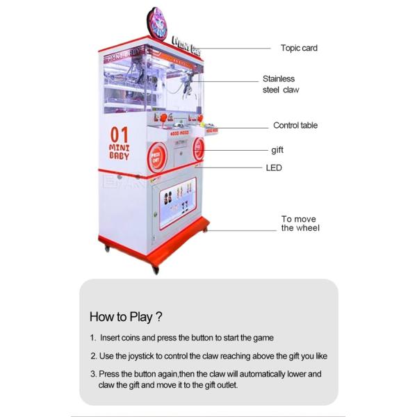 Coin Operated Mini Baby 2 People Hot Popular Arcade Game Claw Machine