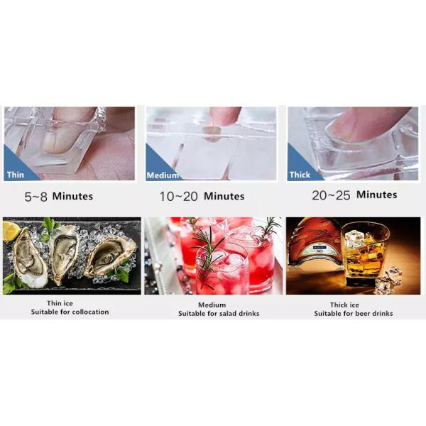 12Kg Full Automatic Small Portable Commercial Ice Maker Machine , Countertop Ice Cube Machine