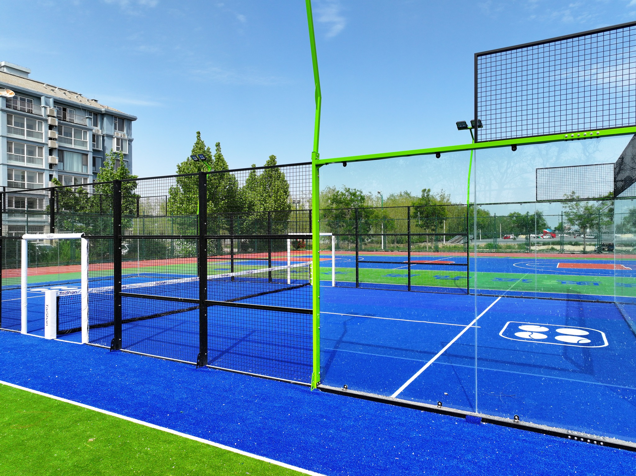 12mm High Density Blue Artificial Grass Padel Turf for Sports Courts with Excellent Performance