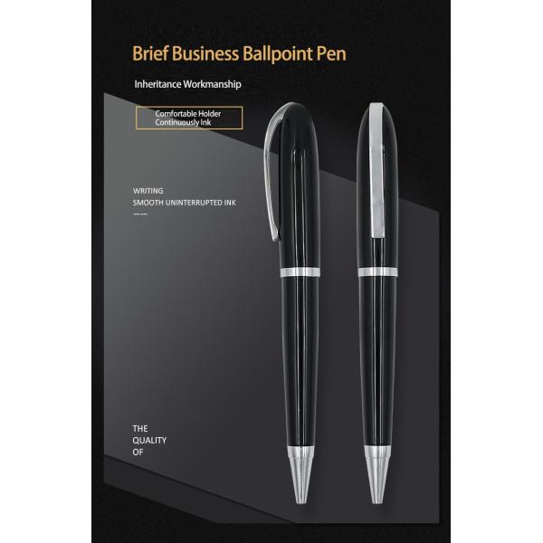Sleek Metal Ballpoint Pen 1.0mm Classic Office Stationery Business Ball Pen