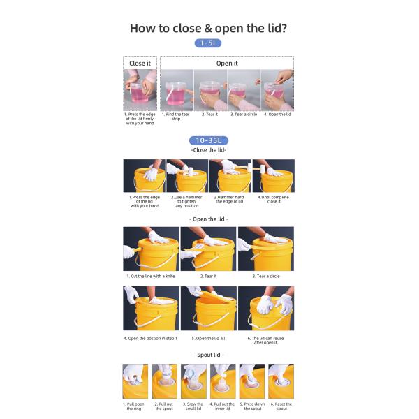 Большой пивной фермент для мытья воды резервуар ведра сиденья открыватель ведра для пищи 1 галлон