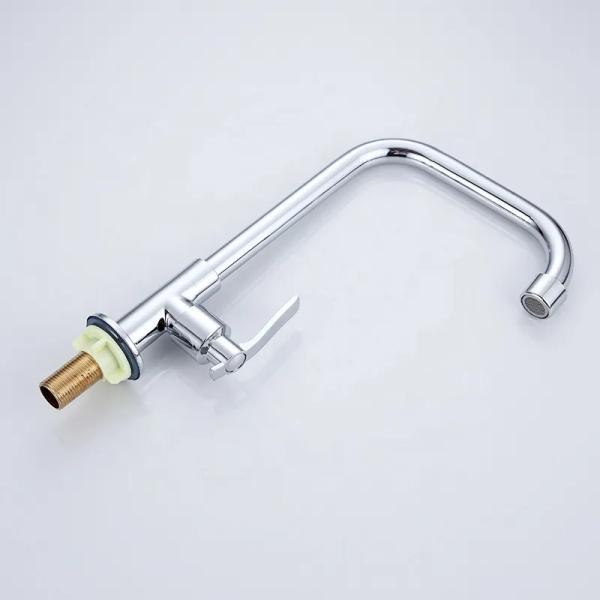 304 Stainless Steel Kitchen Faucet With Monochrome Brass Sprayer And Single Lever