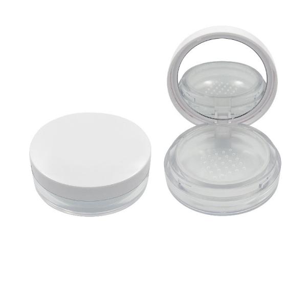 Recyclable Transparent Loose Powder Case with Screw Cap Closure