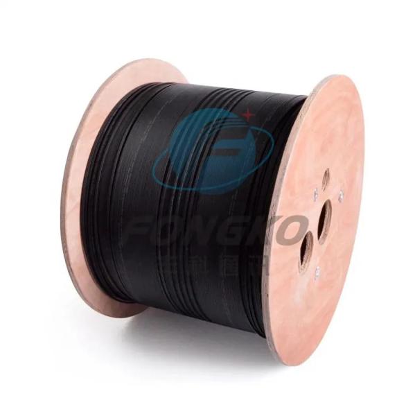 Outdoor GJYXFCH 2*5mm FTTH Cable Reel Drum Fiber Drop Cable LSZH Cable de Fibra Óptica Autossustentável
