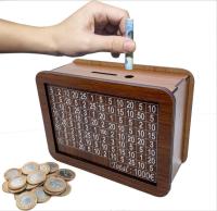 boîte à billets en bois pour enfants, boîte à billets en bois