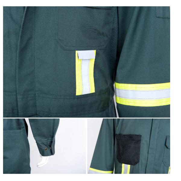 Одежда работы безопасности костюма Coverall безопасности нейлона 88 хлопок 12 зеленая с рефлектором