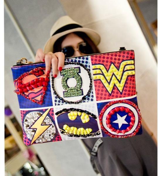 2016 new creative handmade embroidery exquisite fashion pu leather shoulder diagonal package tide Ms.
