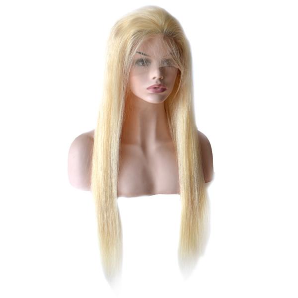 613 Blonde Color Silky Straight Full Lace Human Hair Wigs For Beautiful Ladys