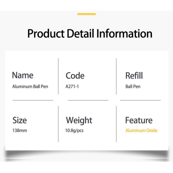 Un stylo à bille en aluminium de haute qualité personnalisé