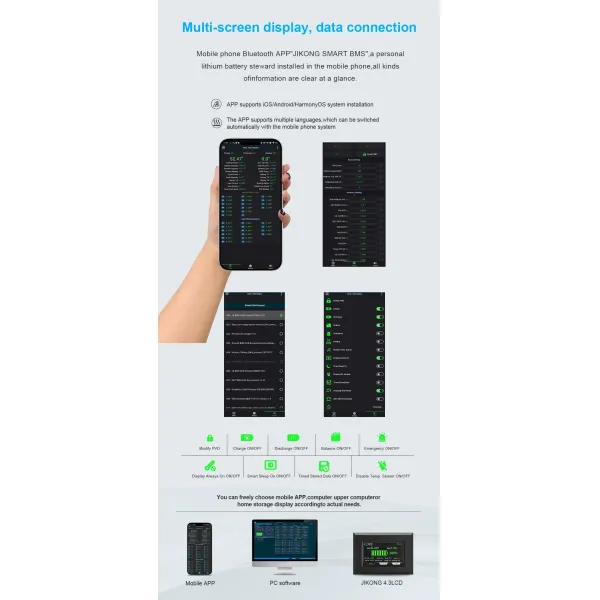 Smart Active Balancer BMS 8s LiFePO4 / Li-ion/ Lto Battery Equalization