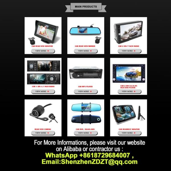 7 Inch HD 12V/24V Car Rearview Mirror Monitor with Anti-glaring Glass/ reversing camera